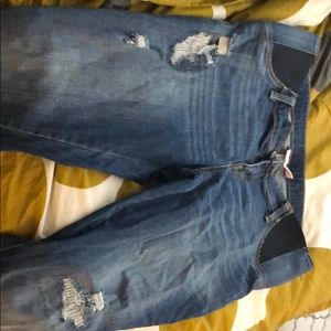 Trendy inset panel maternity jeans